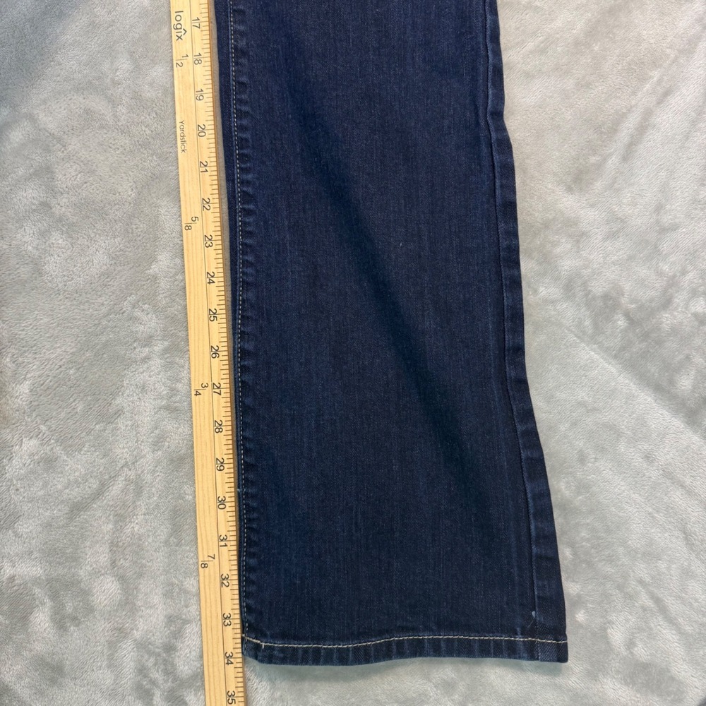 Mossimo Denim Womens Mid Rise Curvy Bootcut Jeans Dark Wash Blue Size 8L Long - Picture 6 of 9